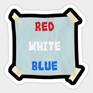 Red White and Blue Sticker